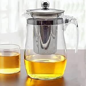 Kookee Glass Kettle with Removable Stainless Steel Strainer/Infuser ...