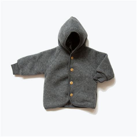 Exclusive 100% Organic Merino Wool Fleece Jacket - Slate – MamaOwl