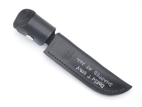 Buck 119 Special Black Leather 6" Fixed Blade Hunting Knife Sheath ...