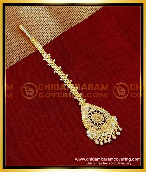 Buy Trendy Gold Plated Simple Artificial Maang Tikka Online