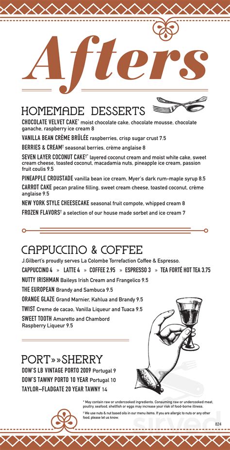 J. Gilbert's Wood-Fired Steaks & Seafood McLean menus in McLean ...