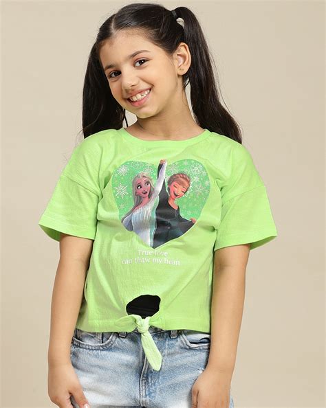 Frozen Printed Relaxed Fit Tshirt For Girls – Kidsville