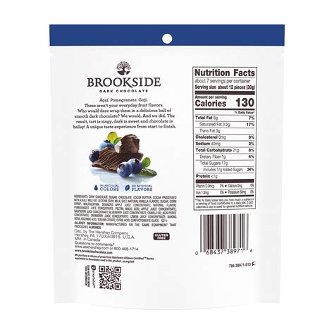 Brookside Acai And Blueberry Flavors Dark Chocolate 198 g Online at ...