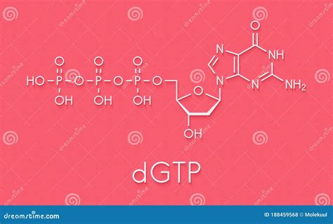Deoxyguanosine Triphosphate (dGTP) Nucleotide Molecule. DNA Building ...