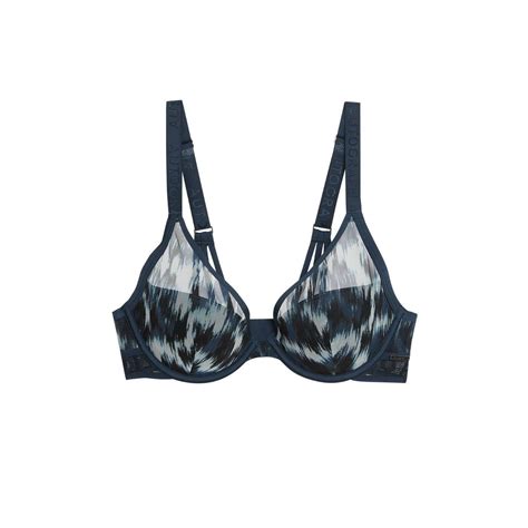 Buy Marks & Spencer Tivoli Mesh Printed Wired Plunge Bra (32B) Online