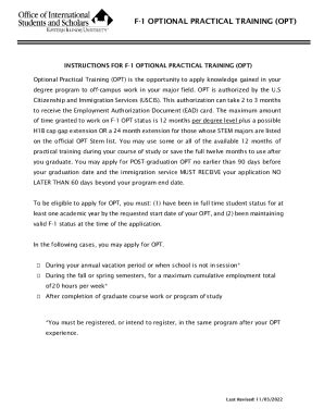 Fillable Online OPT Forms and Documents Fax Email Print - pdfFiller