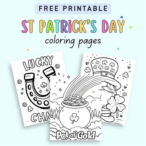 Free Printable St Patrick's Day Coloring Pages for Kids - The Artisan Life