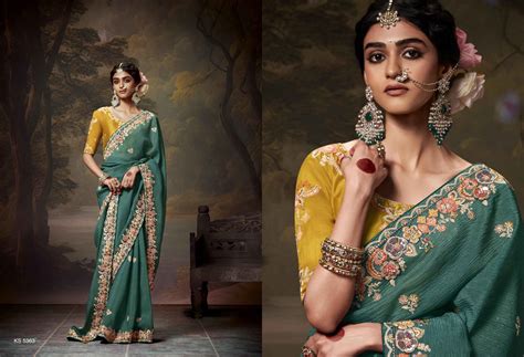 Kimora Naveli Embroidery Designer Saree Collection