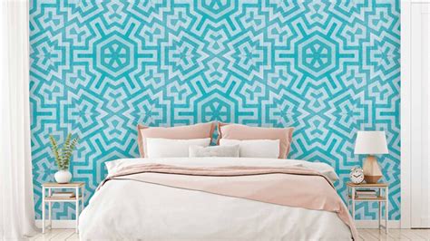 3D Turquoise Hexagon Indian Pattern Wallpaper – Myindianthings