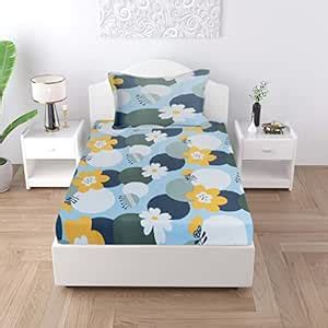 Buy Akshya Bedsheet for Single Bed with 1 Pillow Covers 48x72 Bed Fits ...