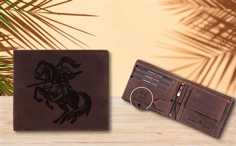 London Alley Sparta Vintage Brown RFID Blocking Leather Wallet & Pen C ...