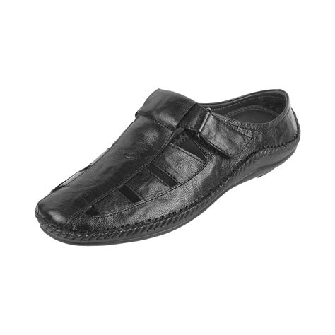 Buy Mochi Men Black Leather Mules UK/6 EU/40 (18-243) at Amazon.in