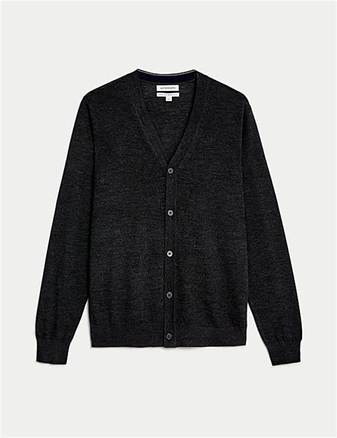 Pure Extra Fine Merino Wool V-Neck Cardigan