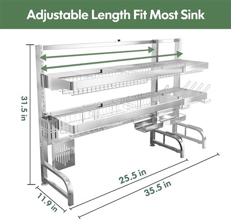 BOOSINY Over Sink Dish Drainer Drying India | Ubuy