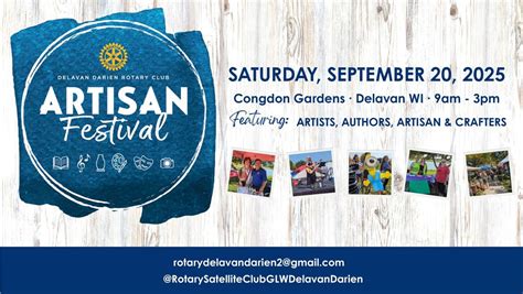 Delavan-Darien Rotary Artisan Festival, Congdon Gardens, Delavan WI, 20 ...