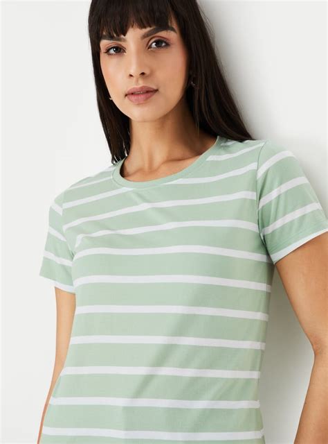 Buy Women Striped T-shirt Online at just Rs. 299.0 - 1000015260123 ...