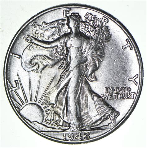 Choice Better Grade 1942 Walking Liberty Half Dollar - 90% Pure Silver ...
