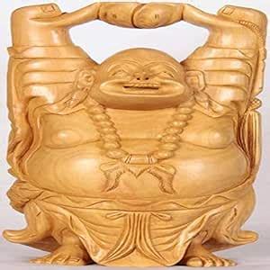 Buy Exotic India Joyous Laughing Buddha - Kadamba Wood Sculpture from ...