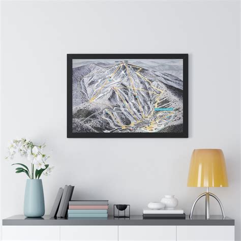 Mount Sunapee Trail Map New Hampshire Ski Resort Framed Poster - Etsy