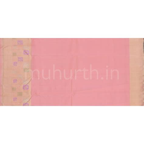 Pakku Pure Kanjivaram Silk Saree with Peach – Muhurth