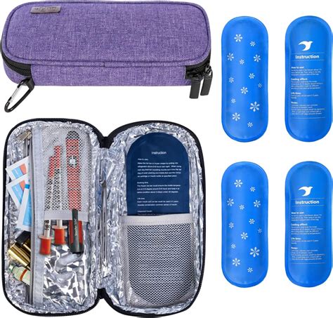 Buy Luxja Insulin Travel Case with Reusable Ice Packs for Insulin ...