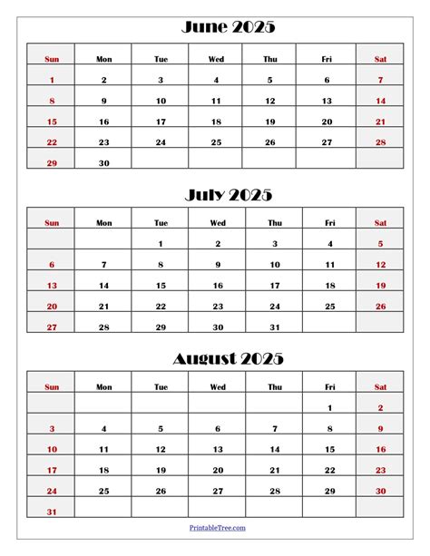 Three Months Calendar Printable PDF 2025- 2026