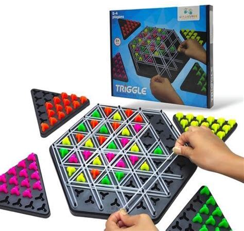 Chain Triangle Chess Game, Engaging Triggle Rubber Band Strategy Game ...