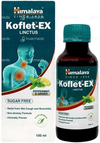 Himalaya Koflet Ex Peppermint Ginger Sugar Free Linctus 100ml - Uses ...
