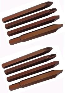 DUMDAAR Long 8pc Magnetic Impact Driver bits size +PH2 ,+PH3, SL8 AND ...