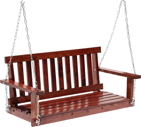 Amazon.com : PayLessHere 4FT Wooden Porch Swing Heavy Duty Outdoor ...