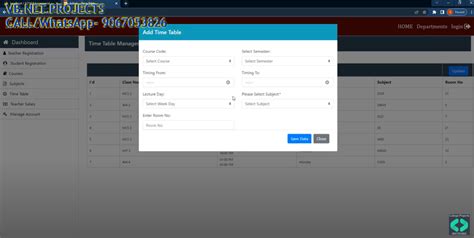 Online College Management System Project In PHP & MySQL