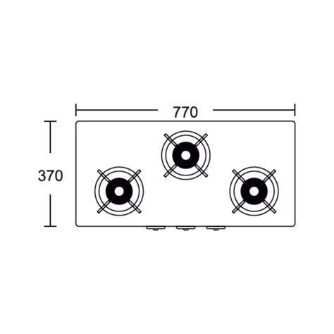 Carysil Piano 3 Burner Cooktop Auto Ignition Black Online Price in ...