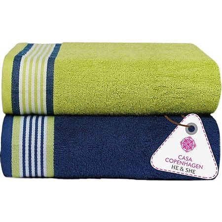 Amazon Brand - Solimo 100% Cotton 2 Piece Bath Towel Set, 500 GSM (Iris ...