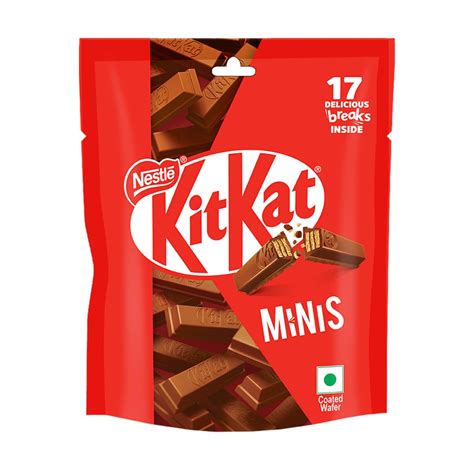 KIT KAT Minis, Chocolate Coated Wafer Bar, Share Bag, Miniature Pouch ...