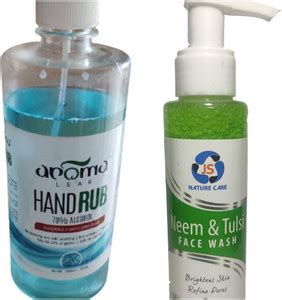 Aroma leafs HAND RUB 500 ML WITH NEEM & TULSI FACE WASH Price in India ...