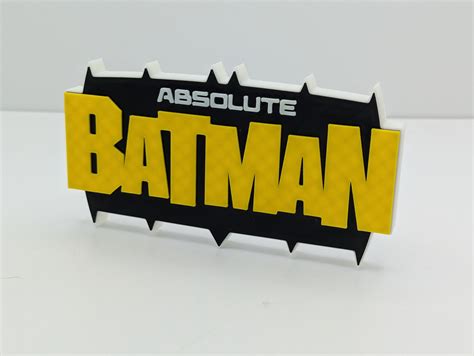 📚 Batman (ABSOLUTE) comic book logo (commercial use)・ STL File for 3D ...