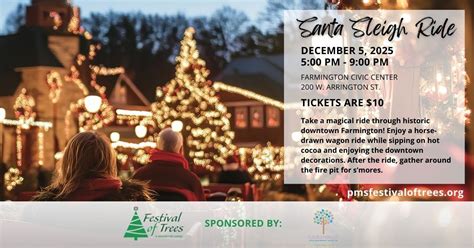 PMS Festival of Trees Santa Sleigh Ride, Farmington Civic Center - New ...