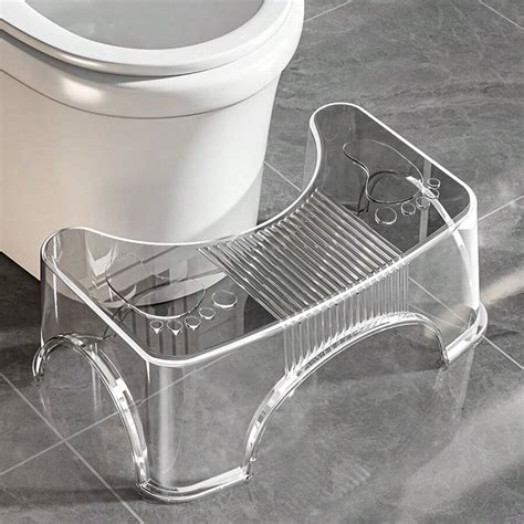 1pc Transparent Toilet Stool, 7 Inch Acrylic Squat Toilet Potty, Adult ...