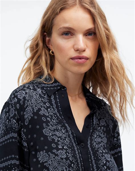 Relaxed Button-Up Shirt in Bandana Print | Madewell