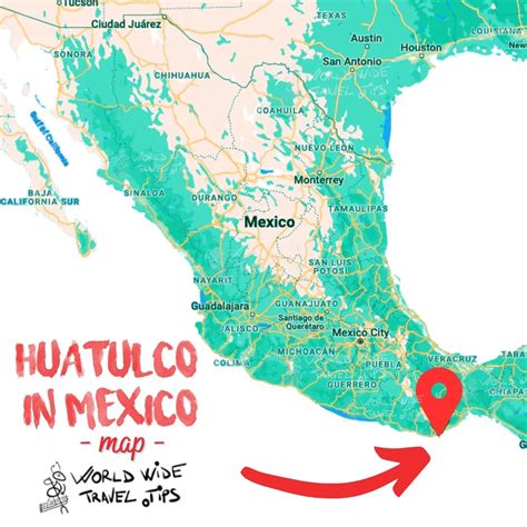 Huatulco Oaxaca Mexico Map