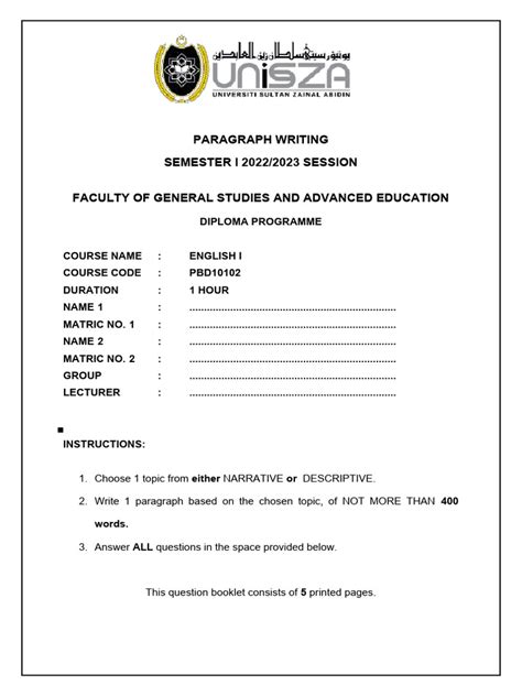 Image result for Paragraph Writing Assignment PDF