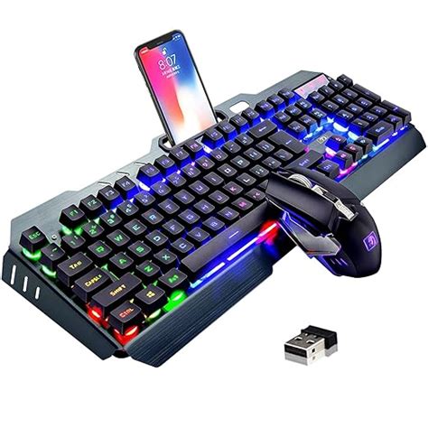 Amazon.in: Buy LexonElec Wireless Keyboard & Mouse,Rainbow LED Backlit ...