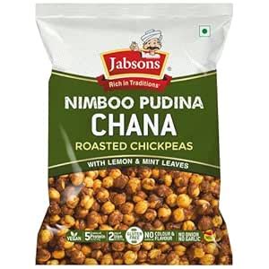 Jabsons Roasted Chana Nimboo Pudina, 150gm | 100% roasted No Onion No ...