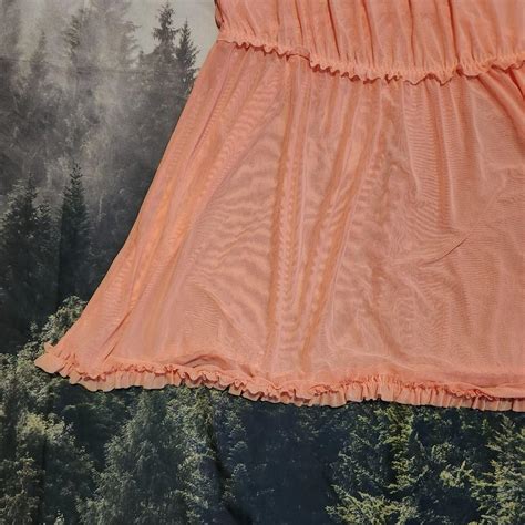 Pink Mesh Baby Doll Dress with Ruffle Details The... - Depop