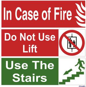 SignageShop In case of Fire do not use lift Emergency Sign Price in ...