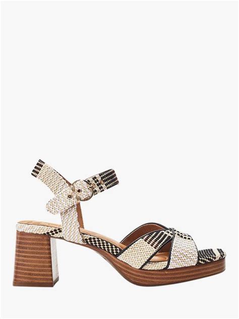 Moda in Pelle Grechian Textile Block Heel Sandals, Multi