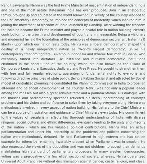 discuss Nehru approach to the national buildings do you think this ...