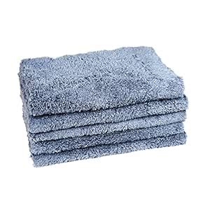 POSHLYF® Goldline 500GSM Microfiber Cloth-Edgeless Pack of 5|60x40 cm ...