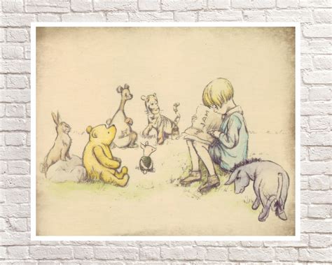 Classic Winnie The Pooh Wall Art Art Print Set 100 Acre | Etsy