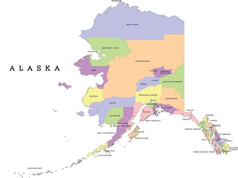 Alaska State Map With Cities